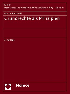 cover image of Grundrechte als Prinzipien